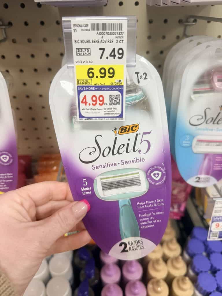BIC Disposable Razors Kroger Shelf Image