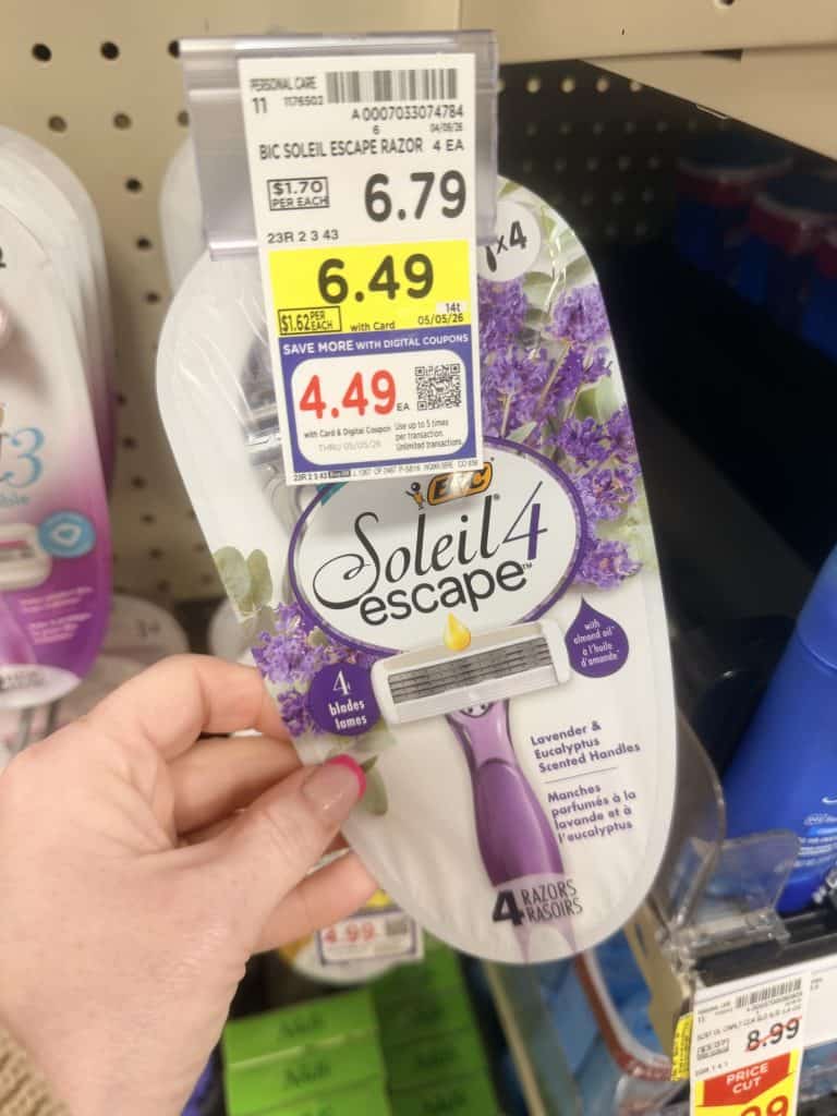 BIC Disposable Razors Kroger Shelf Image