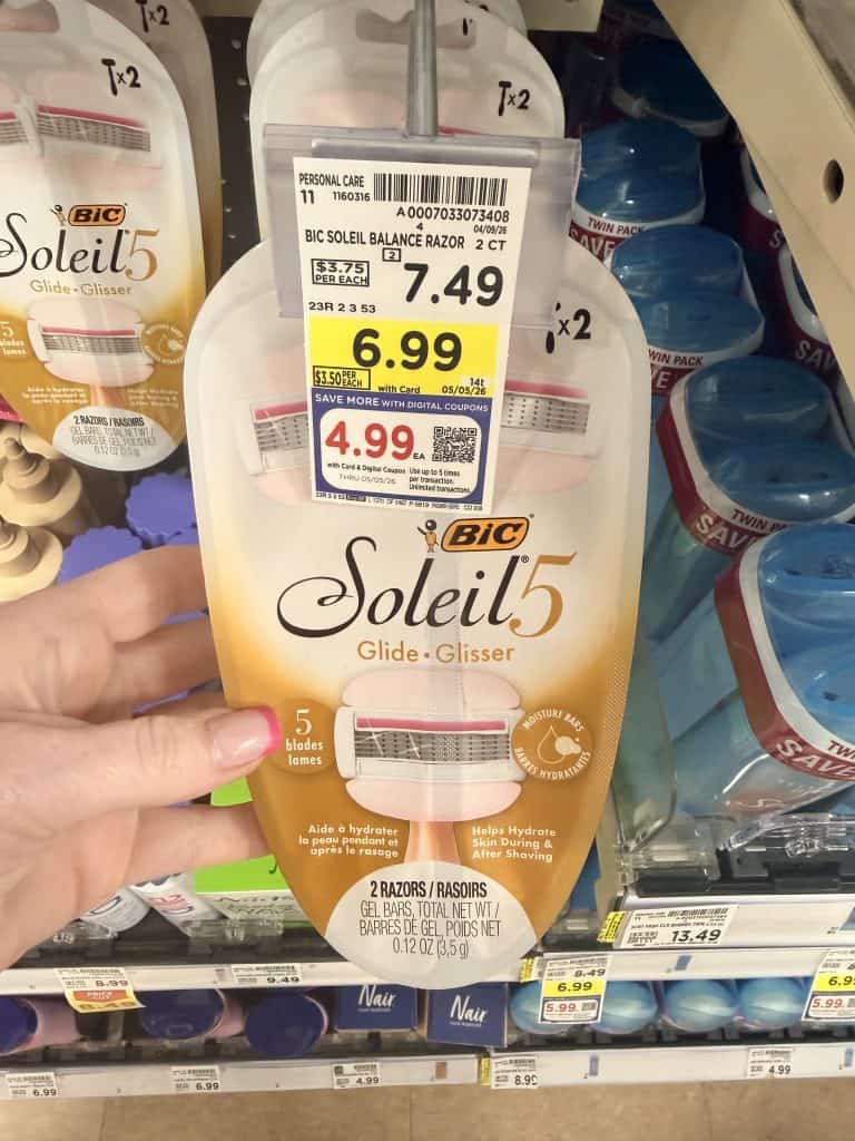 BIC Disposable Razors Kroger Shelf Image