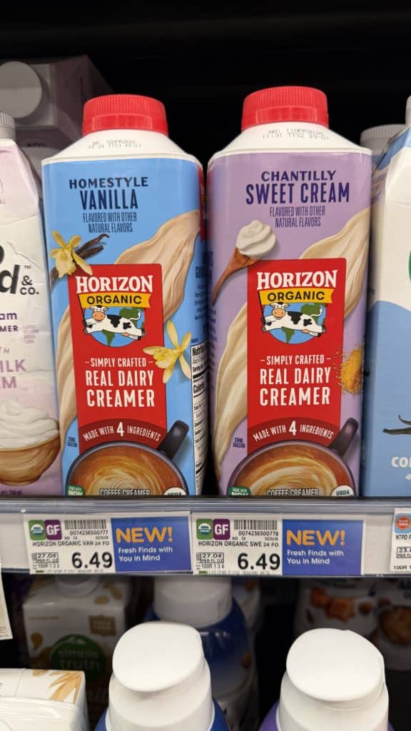Horizon Organic Creamer Kroger shelf image