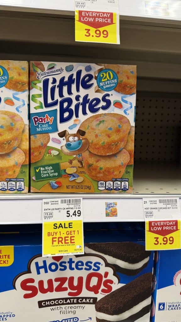 Entenmann's Little Bites Kroger Shelf Image