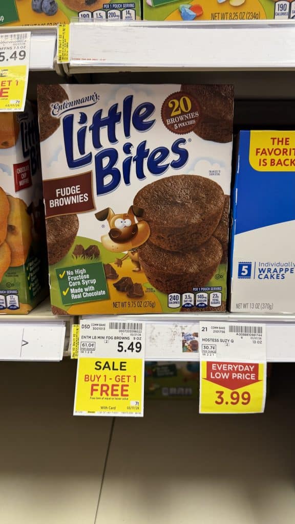 Entenmann's Little Bites Kroger Shelf Image