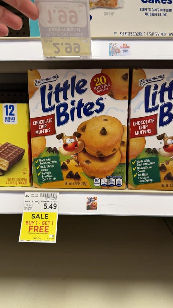Entenmann's Little Bites Kroger Shelf Image