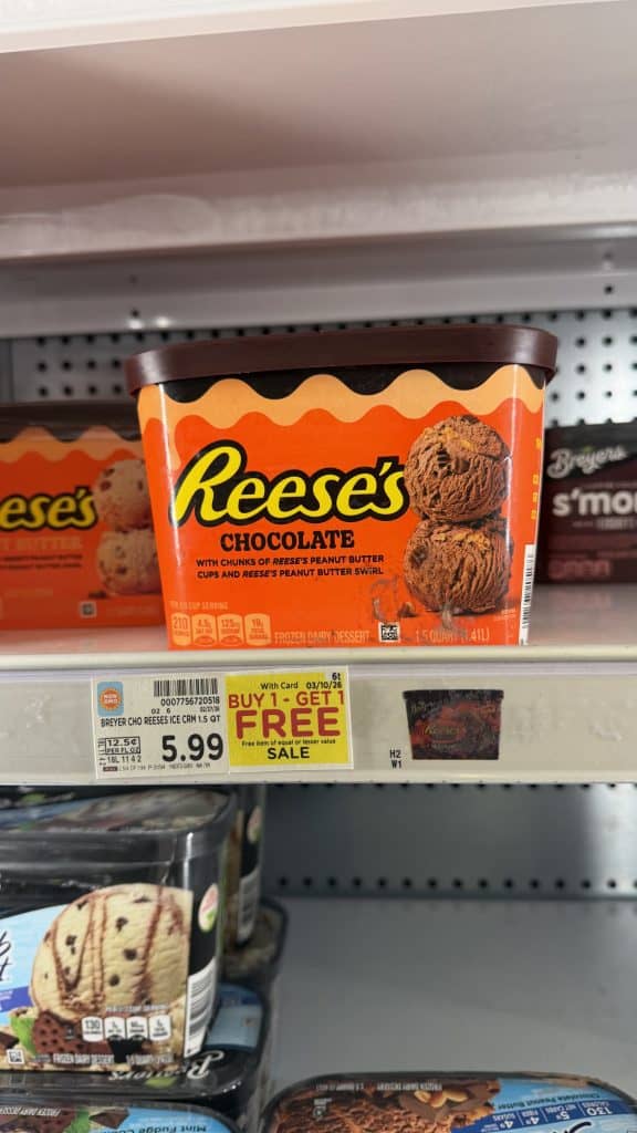 breyers ice cream kroger shelf image