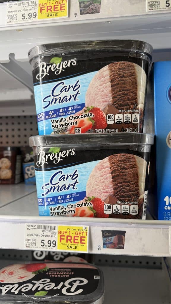breyers ice cream kroger shelf image