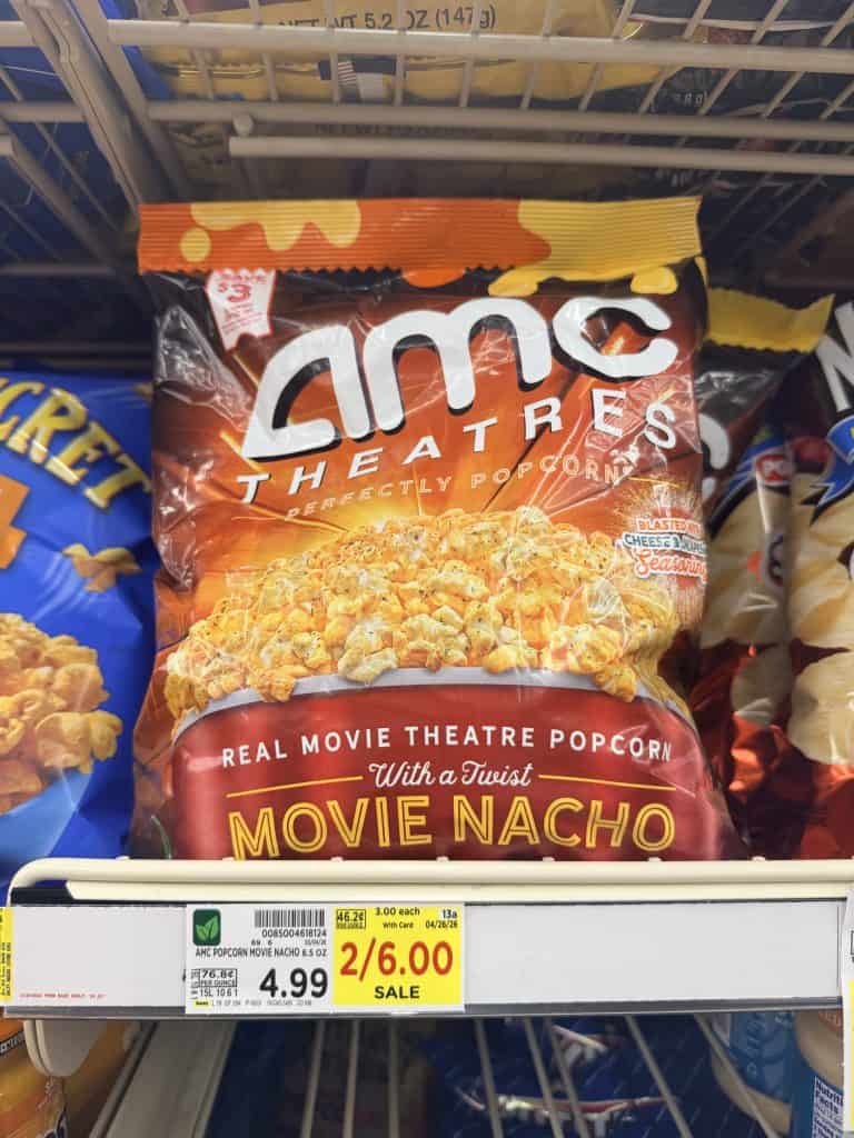 AMC Theatres Ready to Eat Popcorn Kroger Shelf Image