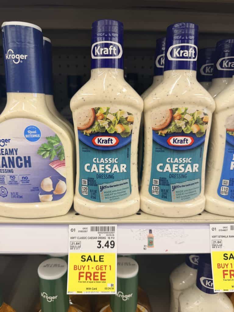 kraft dressing kroger shelf image