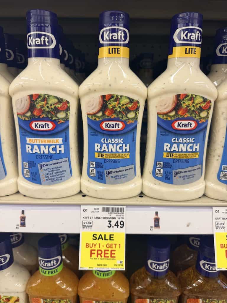 kraft dressing kroger shelf image