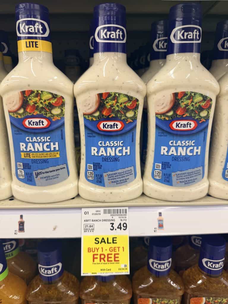 kraft dressing kroger shelf image