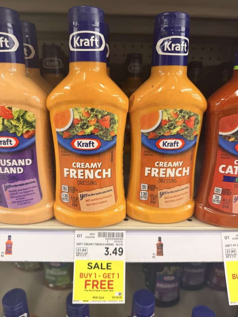 kraft dressing kroger shelf image