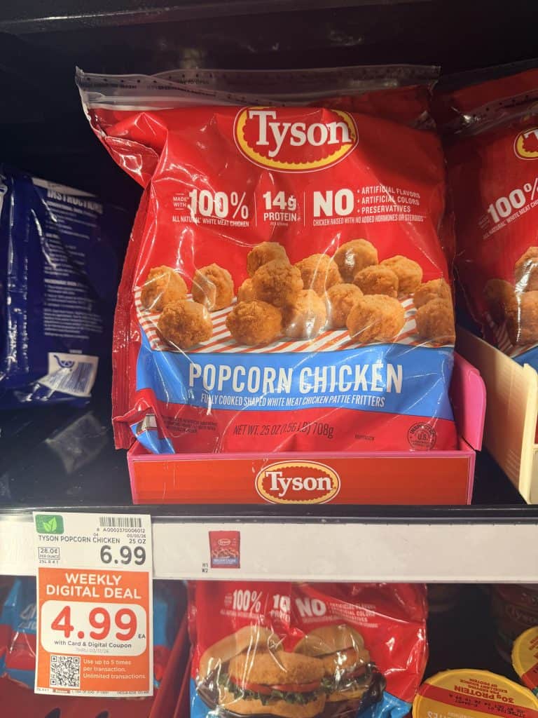 tyson frozen chicken kroger shelf image
