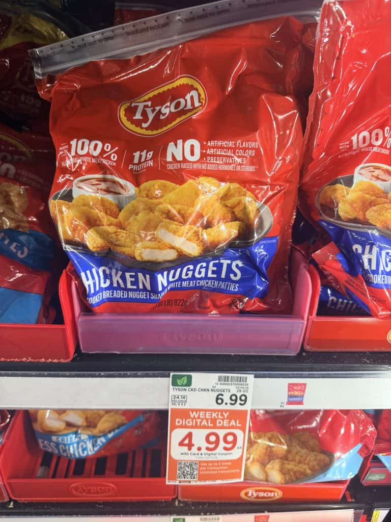 tyson frozen chicken kroger shelf image