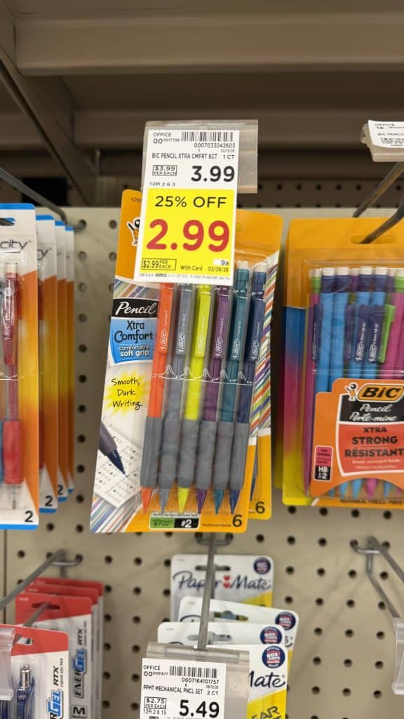 bic stationary Kroger shelf image