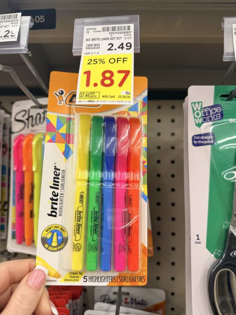 bic stationary Kroger shelf image