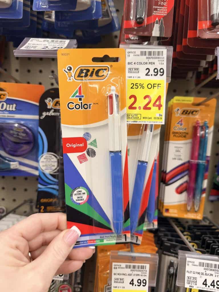 bic stationary Kroger shelf image