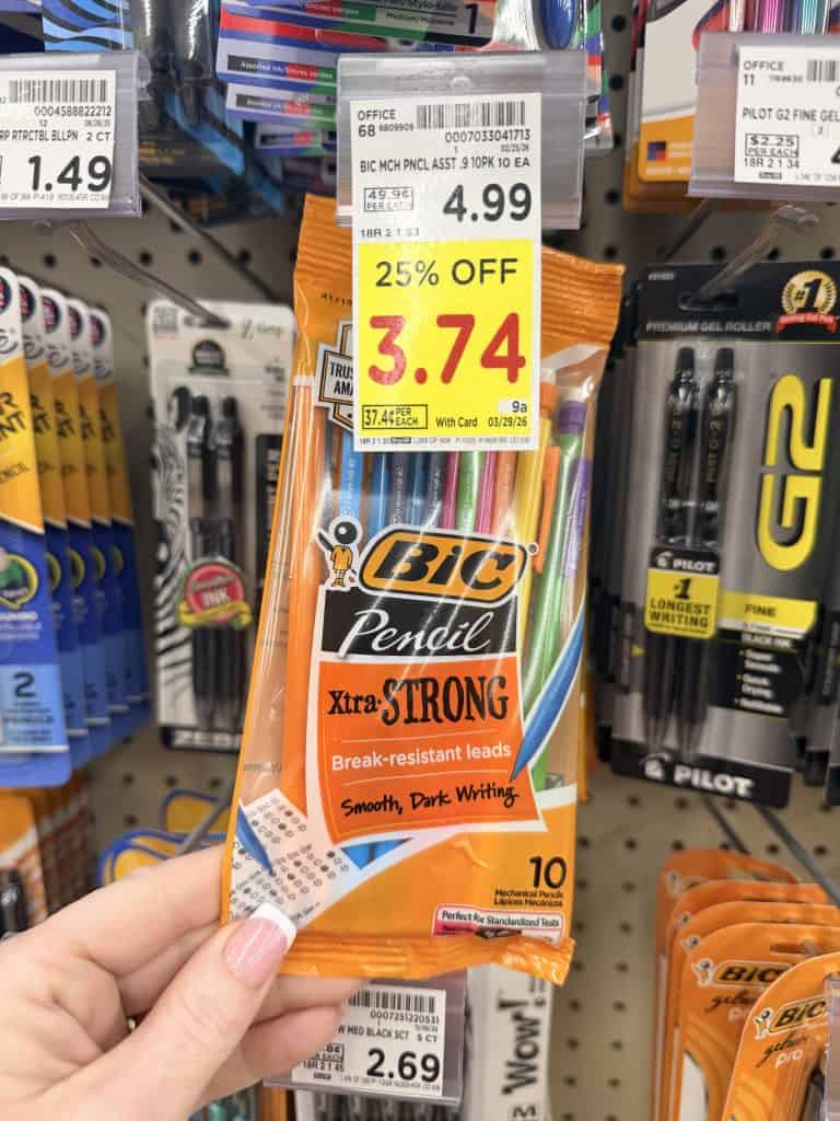 bic stationary Kroger shelf image