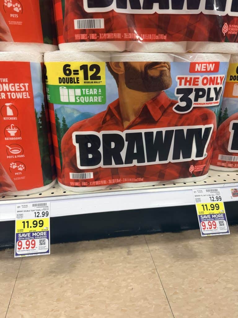 Brawny Paper Towels Kroger shelf image
