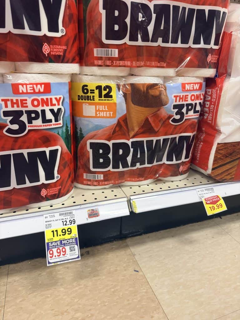 Brawny Paper Towels Kroger shelf image