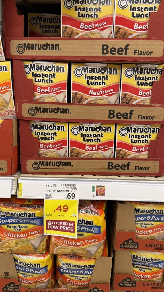 Maruchan Ramen Kroger Shelf Image