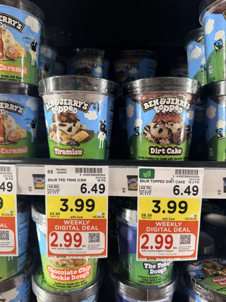 Talenti, Ben & Jerry's and Magnum Desserts Kroger Shelf Image