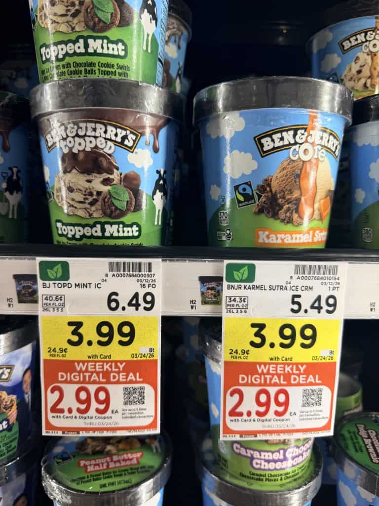 Talenti, Ben & Jerry's and Magnum Desserts Kroger Shelf Image