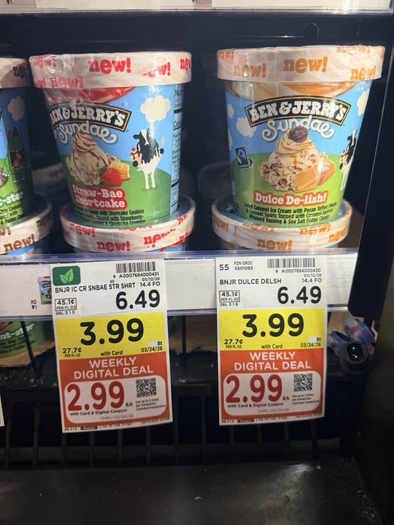 Talenti, Ben & Jerry's and Magnum Desserts Kroger Shelf Image