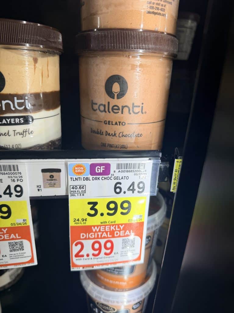 Talenti, Ben & Jerry's and Magnum Desserts Kroger Shelf Image