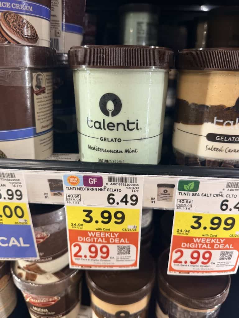 Talenti, Ben & Jerry's and Magnum Desserts Kroger Shelf Image