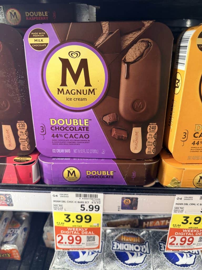 Talenti, Ben & Jerry's and Magnum Desserts Kroger Shelf Image