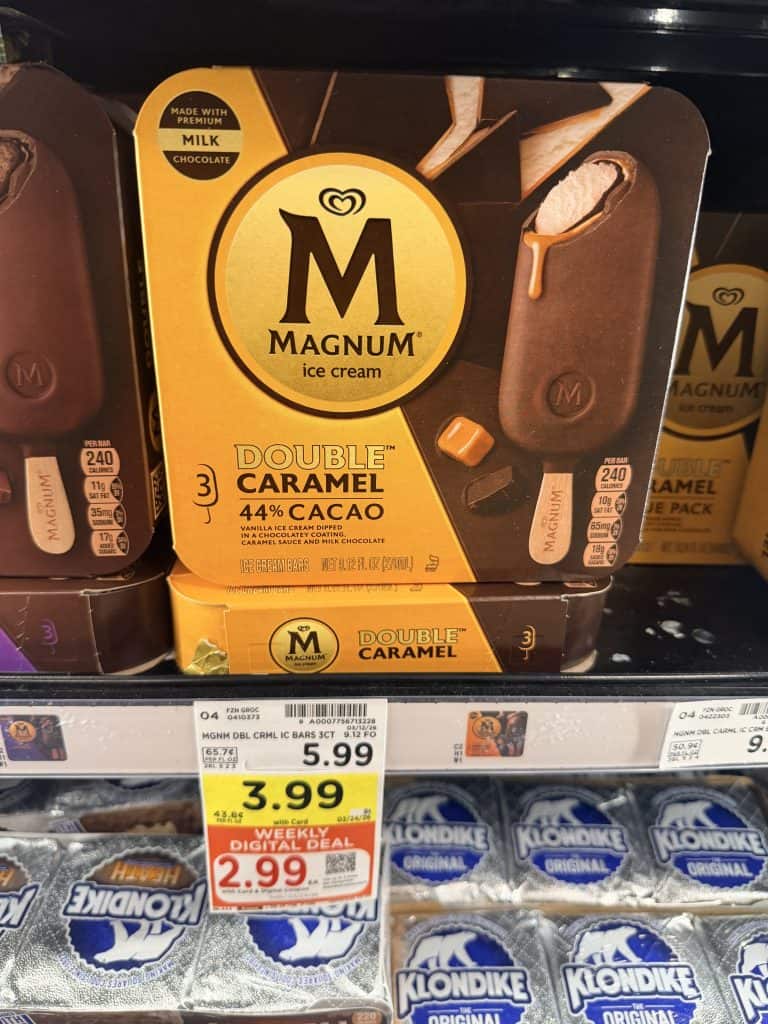 Talenti, Ben & Jerry's and Magnum Desserts Kroger Shelf Image