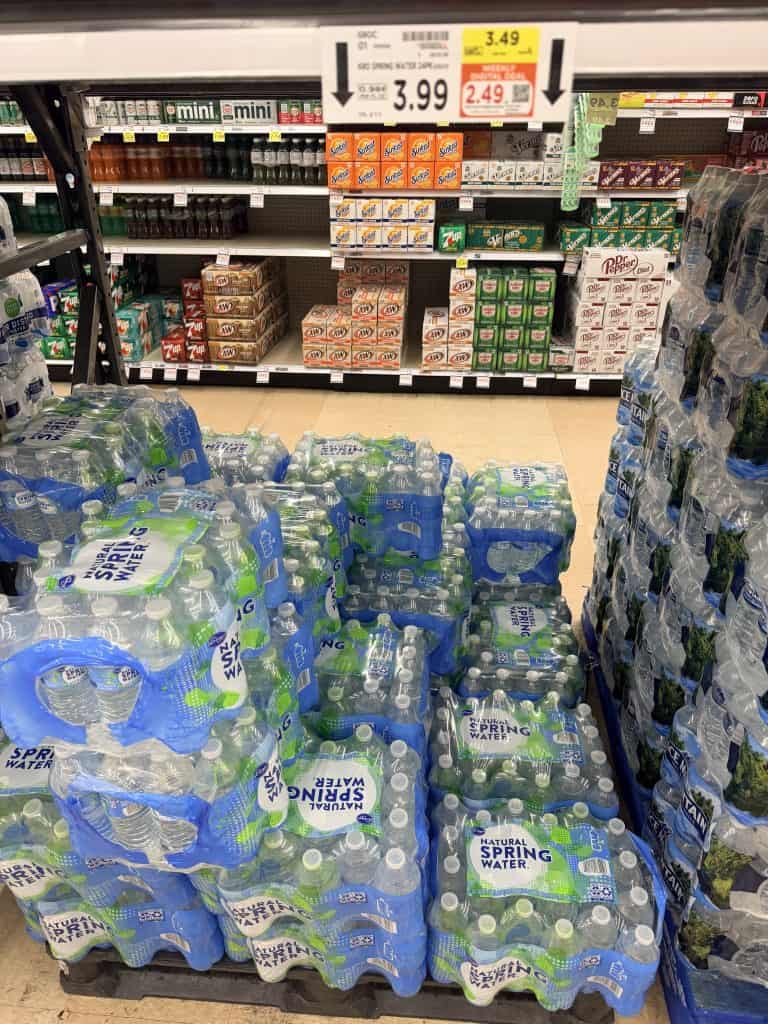 kroger water shelf image