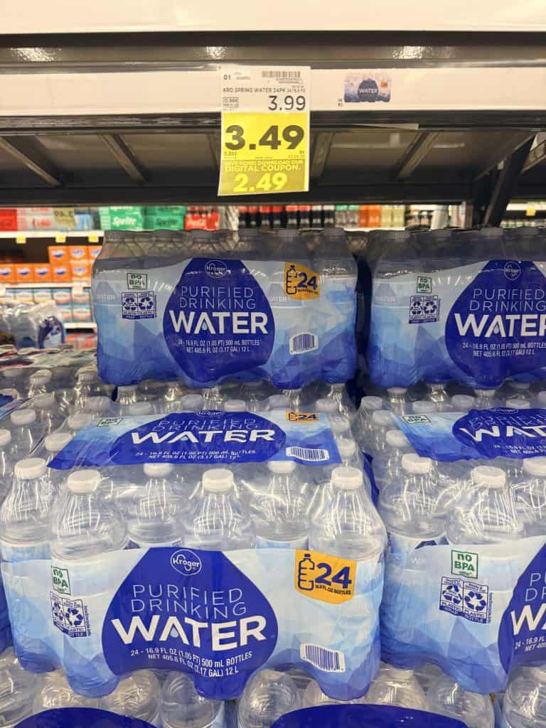kroger water shelf image