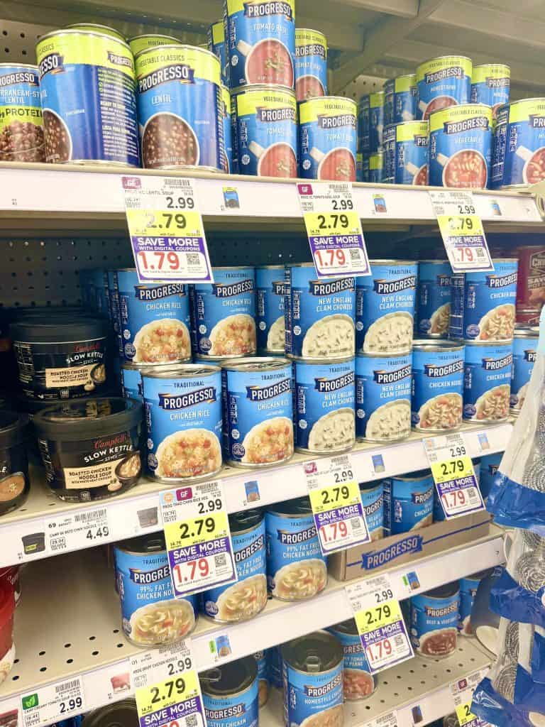 Progresso Soups kroger shelf image