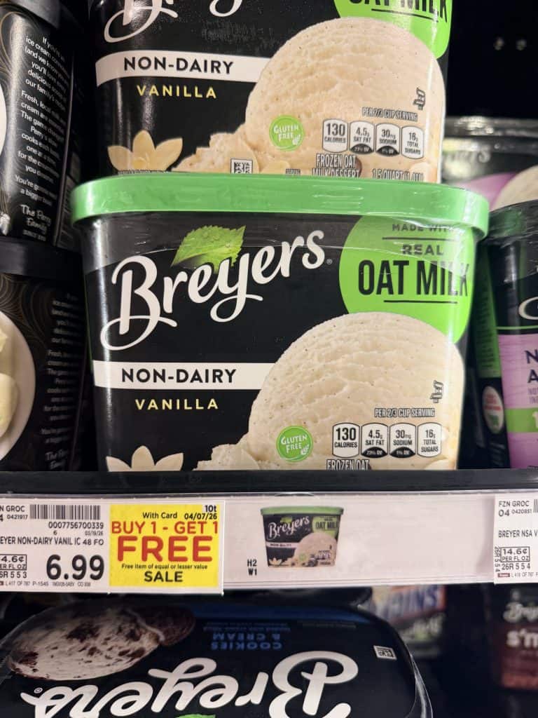 Breyers Ice Cream Kroger shelf image