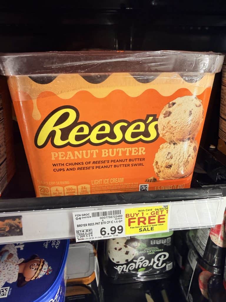 Breyers Ice Cream Kroger shelf image