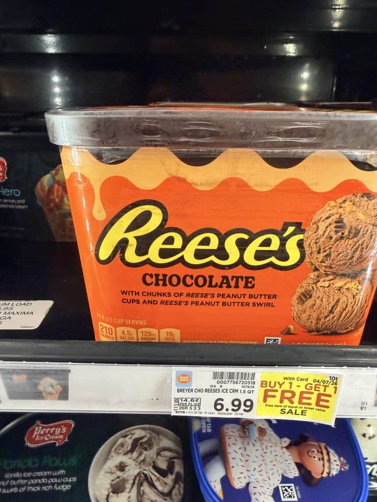 Breyers Ice Cream Kroger shelf image