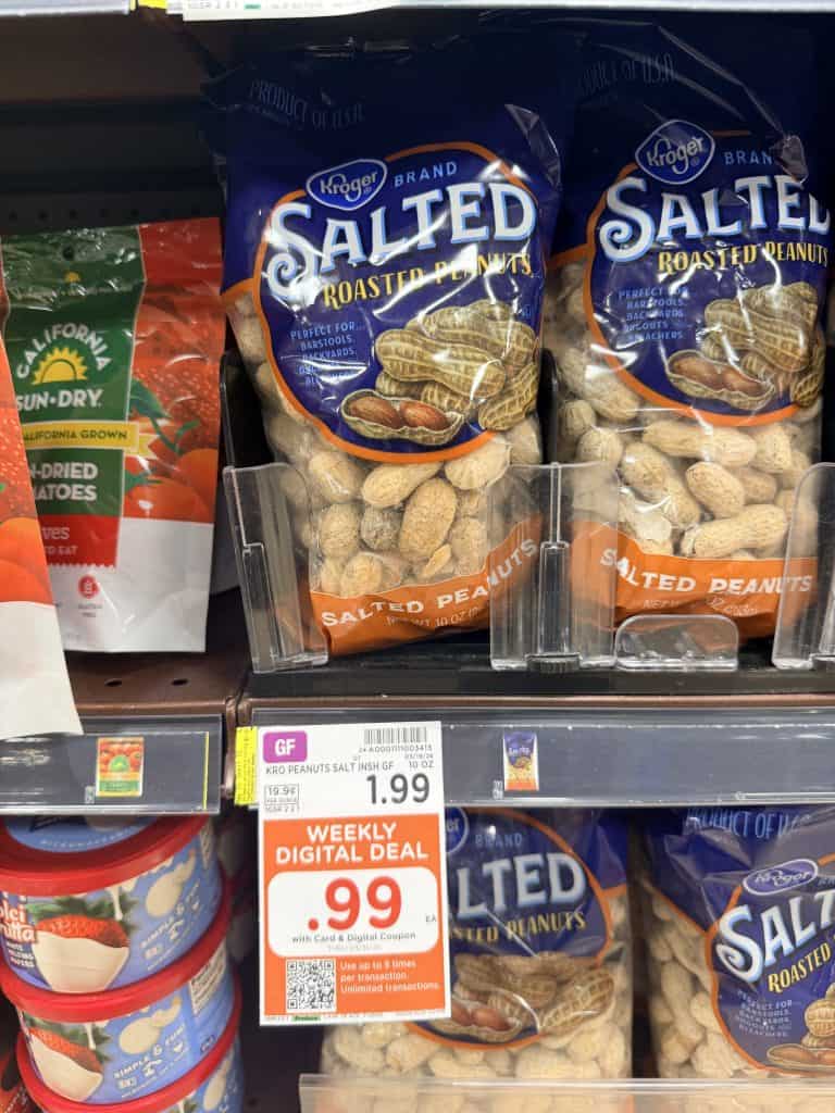 kroger peanuts shelf image
