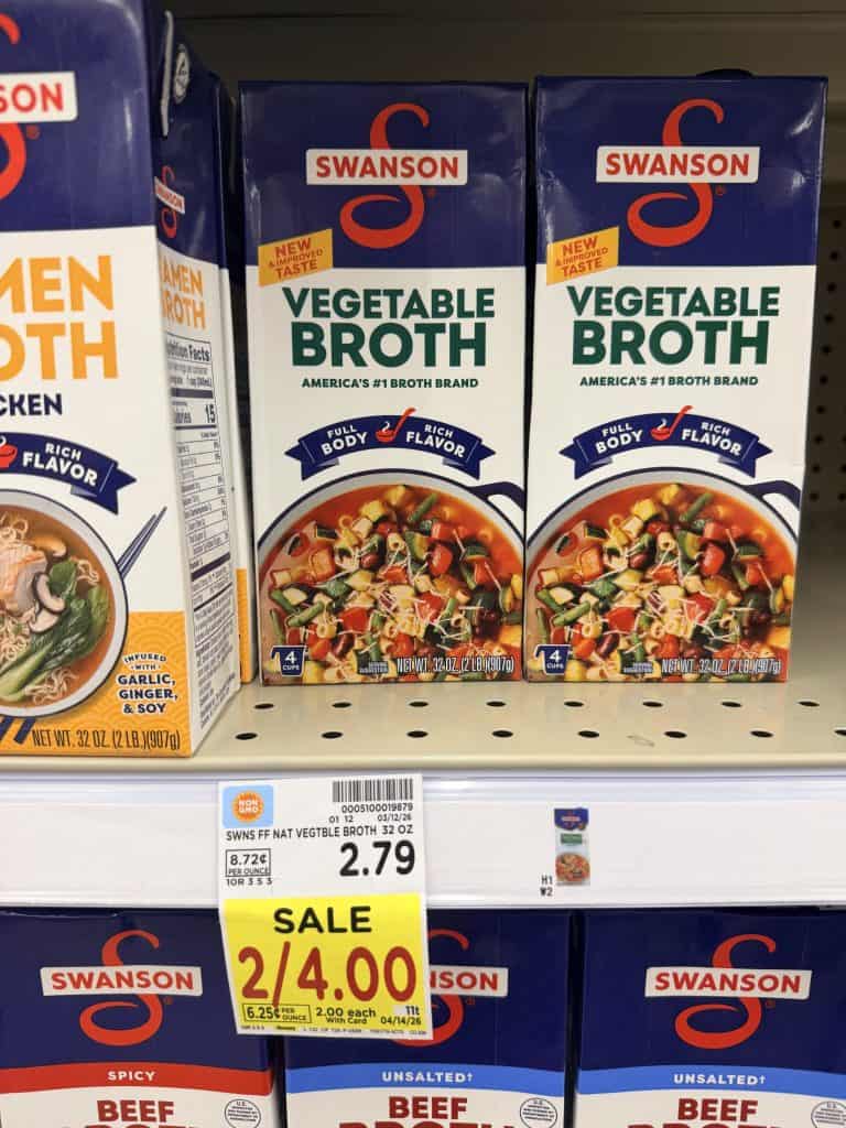 Swanson and Simple Truth Organic Broth Kroger Shelf image
