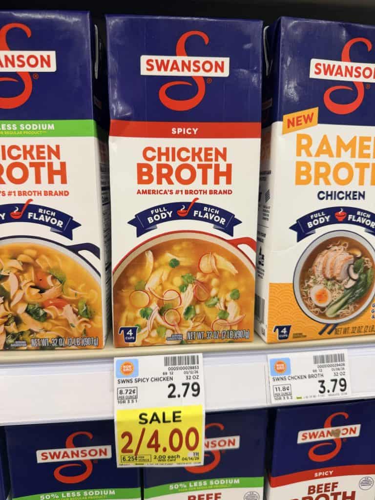 Swanson and Simple Truth Organic Broth Kroger Shelf image
