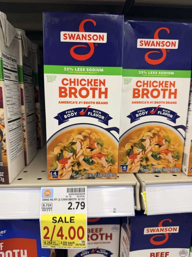 Swanson and Simple Truth Organic Broth Kroger Shelf image