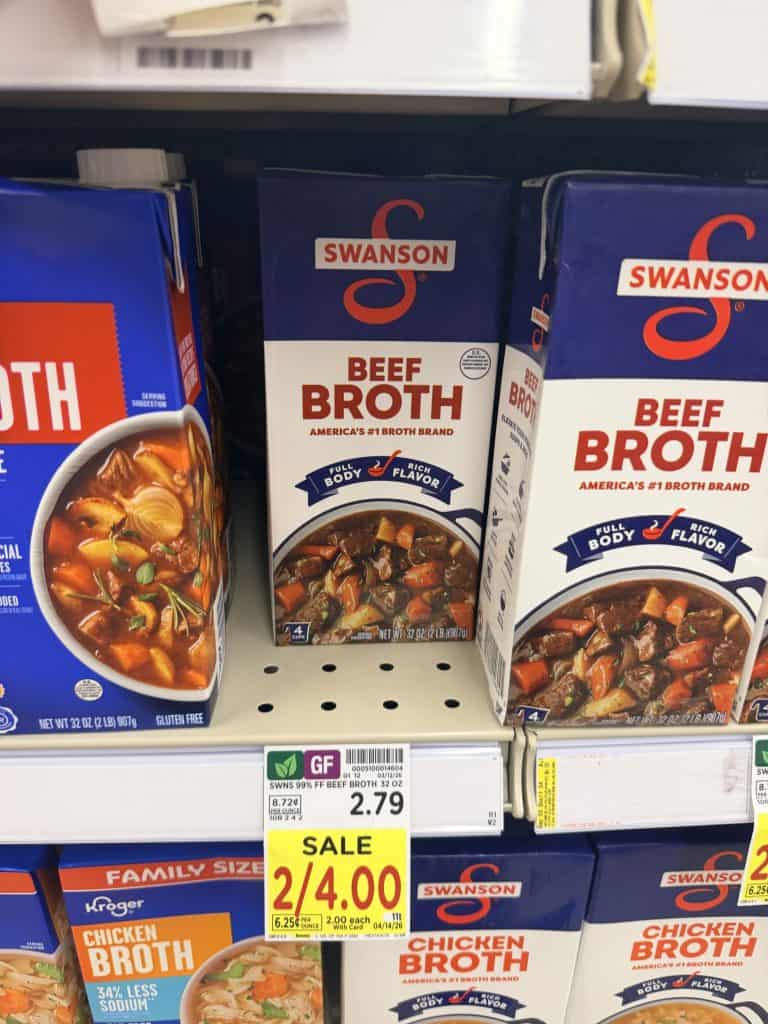 Swanson and Simple Truth Organic Broth Kroger Shelf image