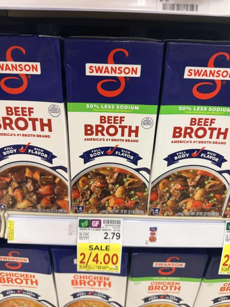 Swanson and Simple Truth Organic Broth Kroger Shelf image
