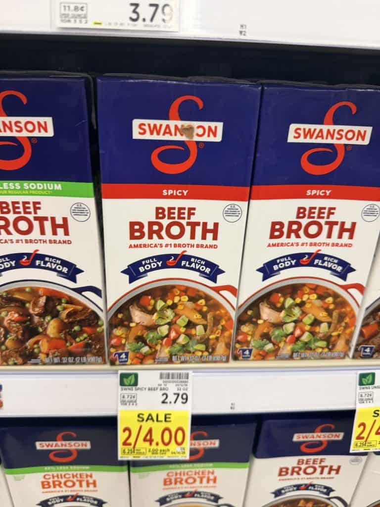 Swanson and Simple Truth Organic Broth Kroger Shelf image