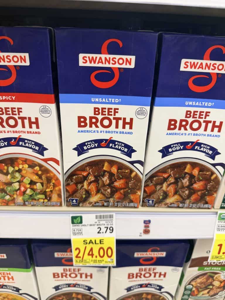 Swanson and Simple Truth Organic Broth Kroger Shelf image