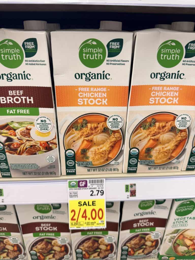 Swanson and Simple Truth Organic Broth Kroger Shelf image