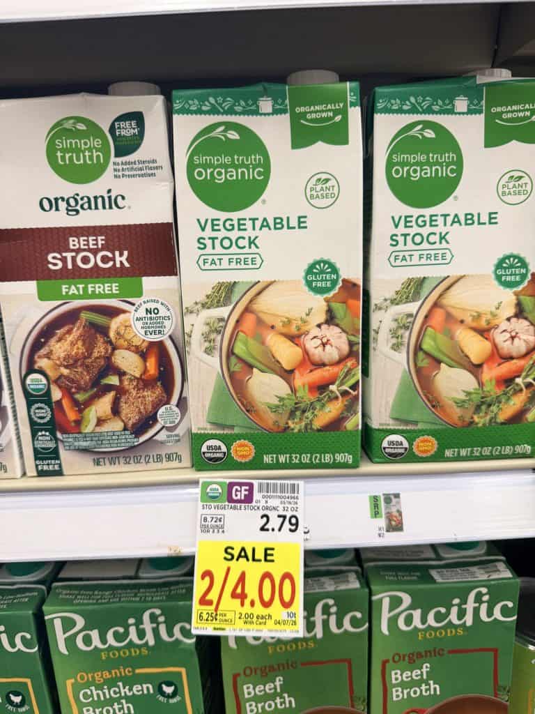 Swanson and Simple Truth Organic Broth Kroger Shelf image