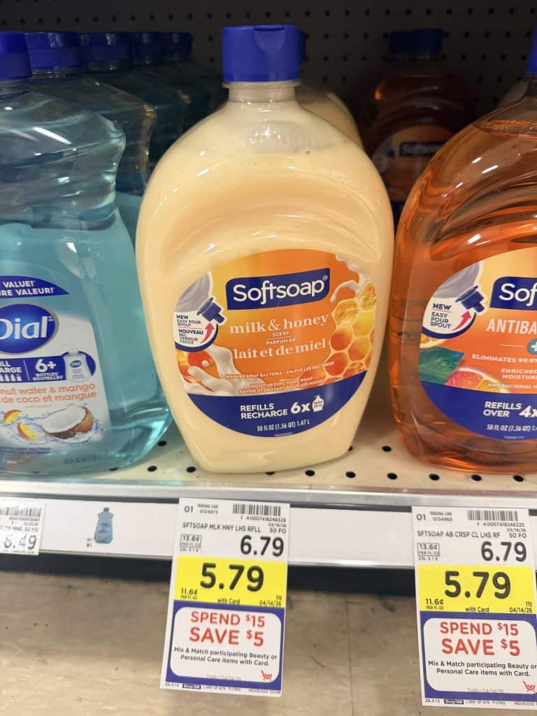 softsoap hand soap refill kroger shelf image