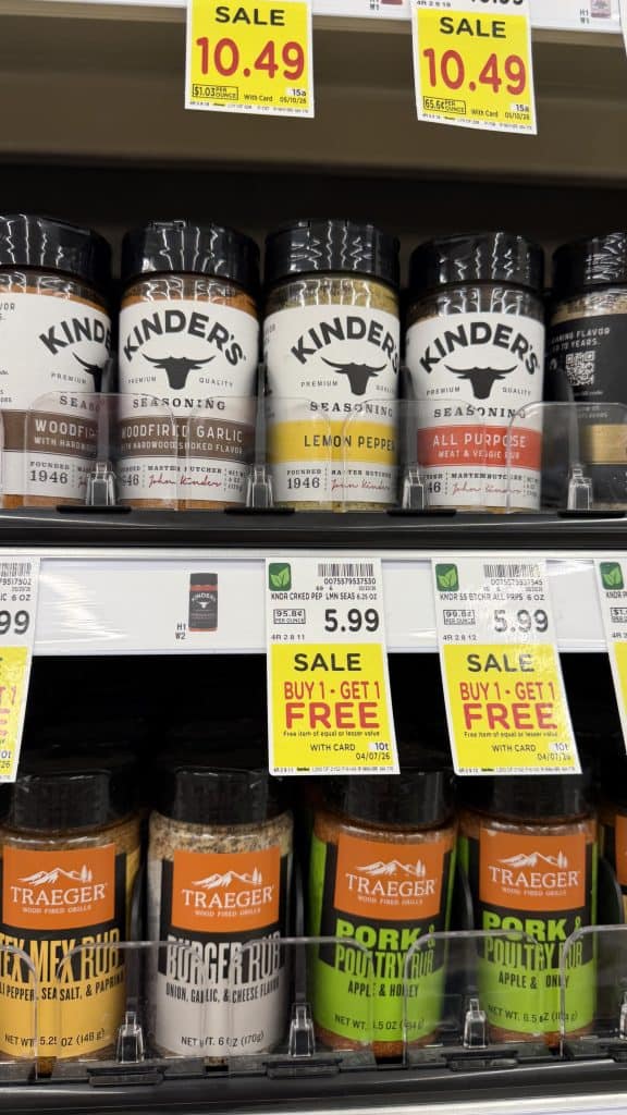 kinder's seasonings kroger shelf image