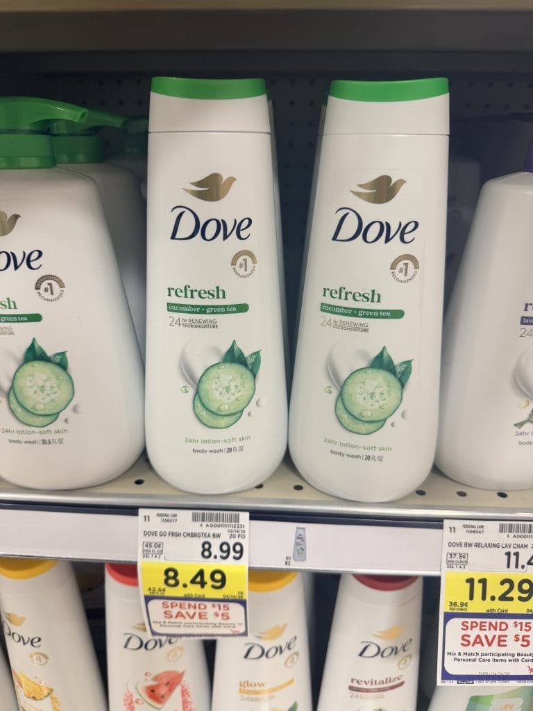 Dove Body Wash Kroger Shelf Image