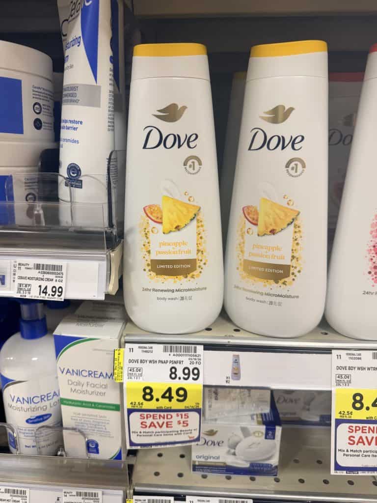 Dove Body Wash Kroger Shelf Image